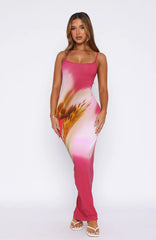 Feeling The Heat Maxi Dress Berry Blossom