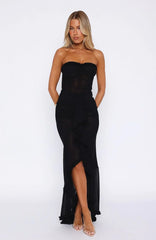 Still Got It Mesh Maxi Dress Black