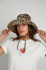 leopard print sunhat