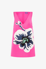 Kaelyn V Neck Mini Dress - Orchid Print