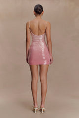 Mora Sequin Mini Dress - Ombre Pink
