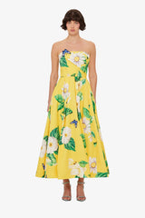 Lynn Bustier Midi Dress - Joie Print in Sunshine