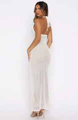Only You Knit Maxi Dress Off White
