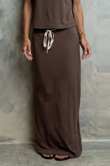 Marsha Maxi Skirt in Brown