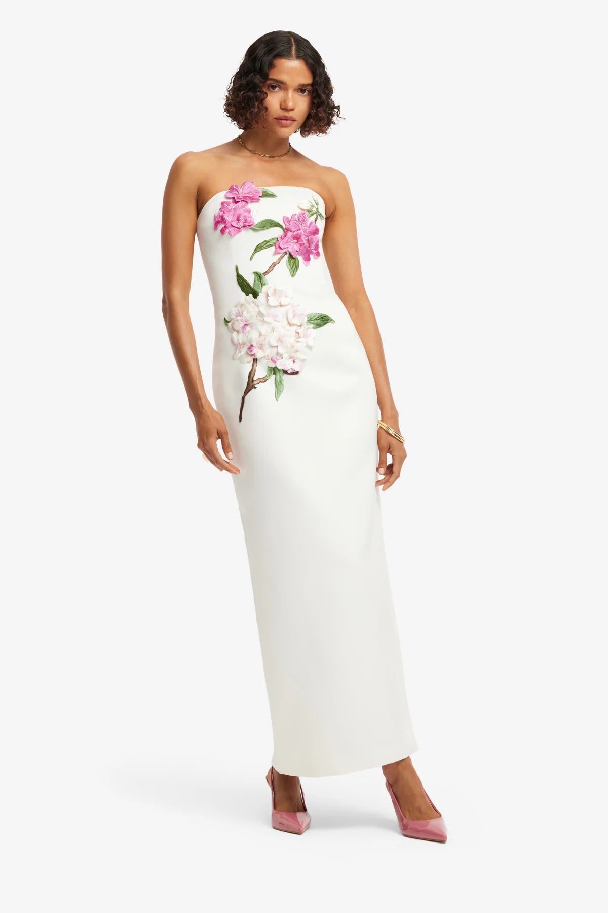 Rayna Appliqué Floral Maxi Dress - Floral Pear Print