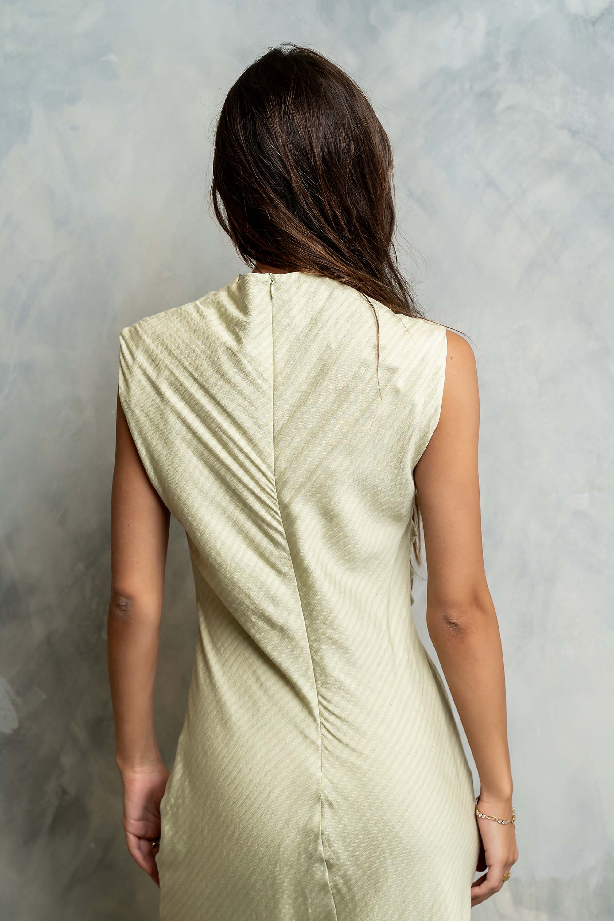 Shay Midi Dress in Green - FINAL SALE