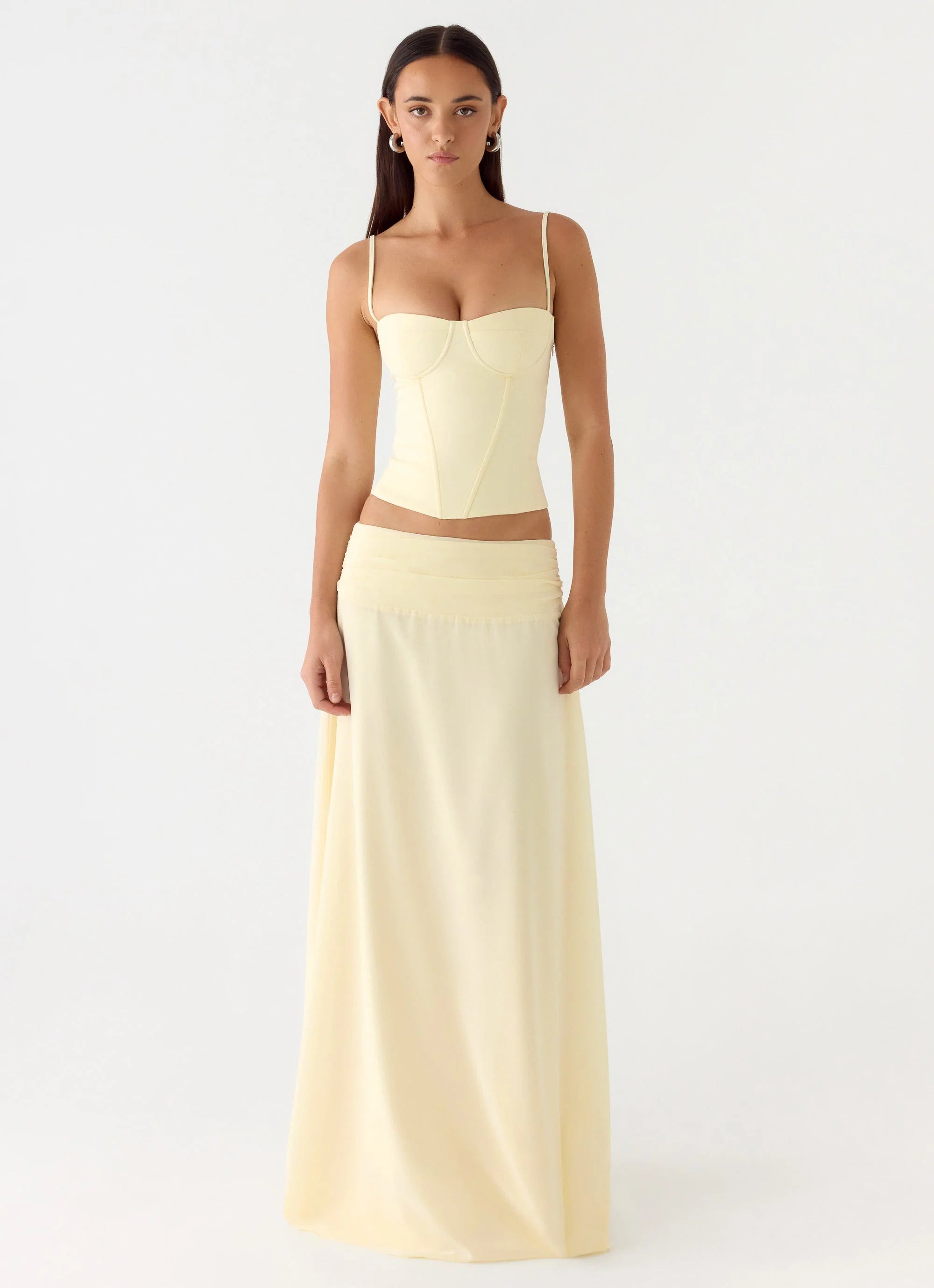 Tayana Corset Top - Yellow