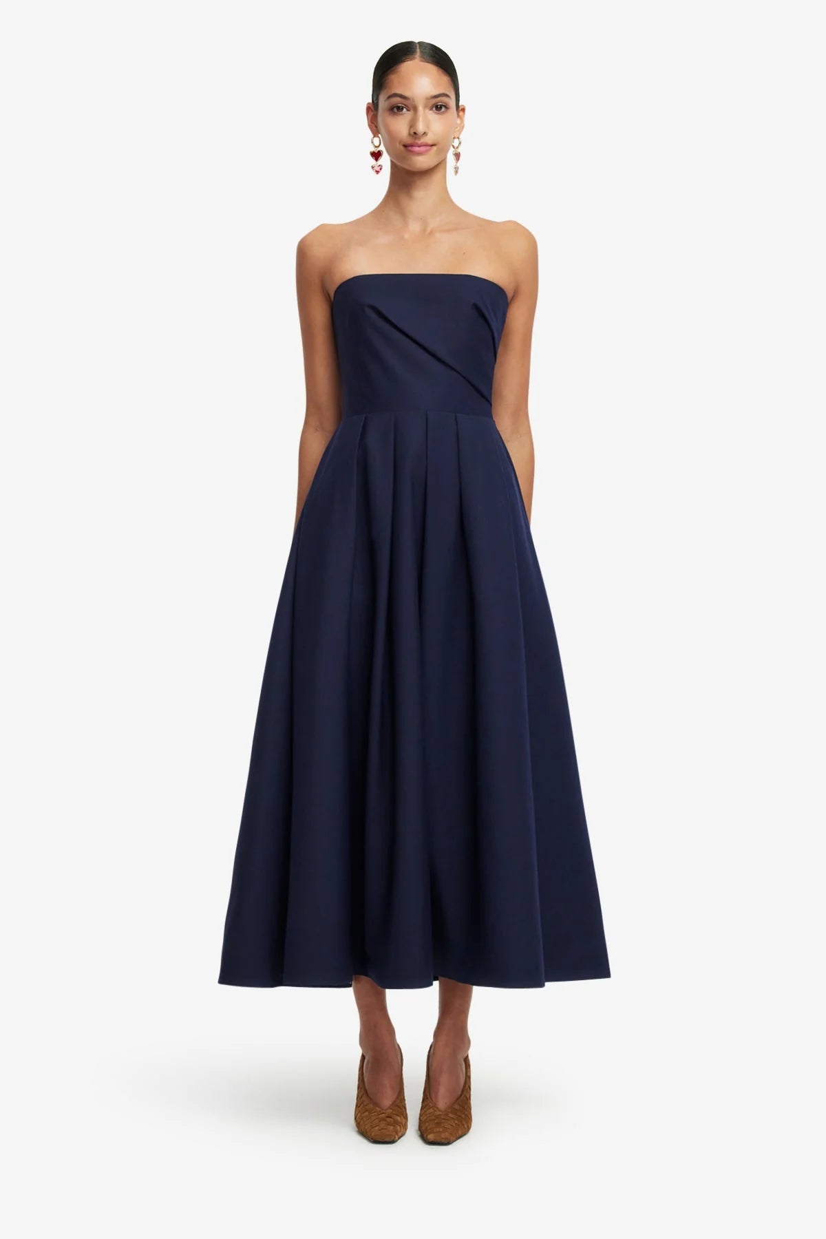 Lynn Bustier Midi Dress - Indigo