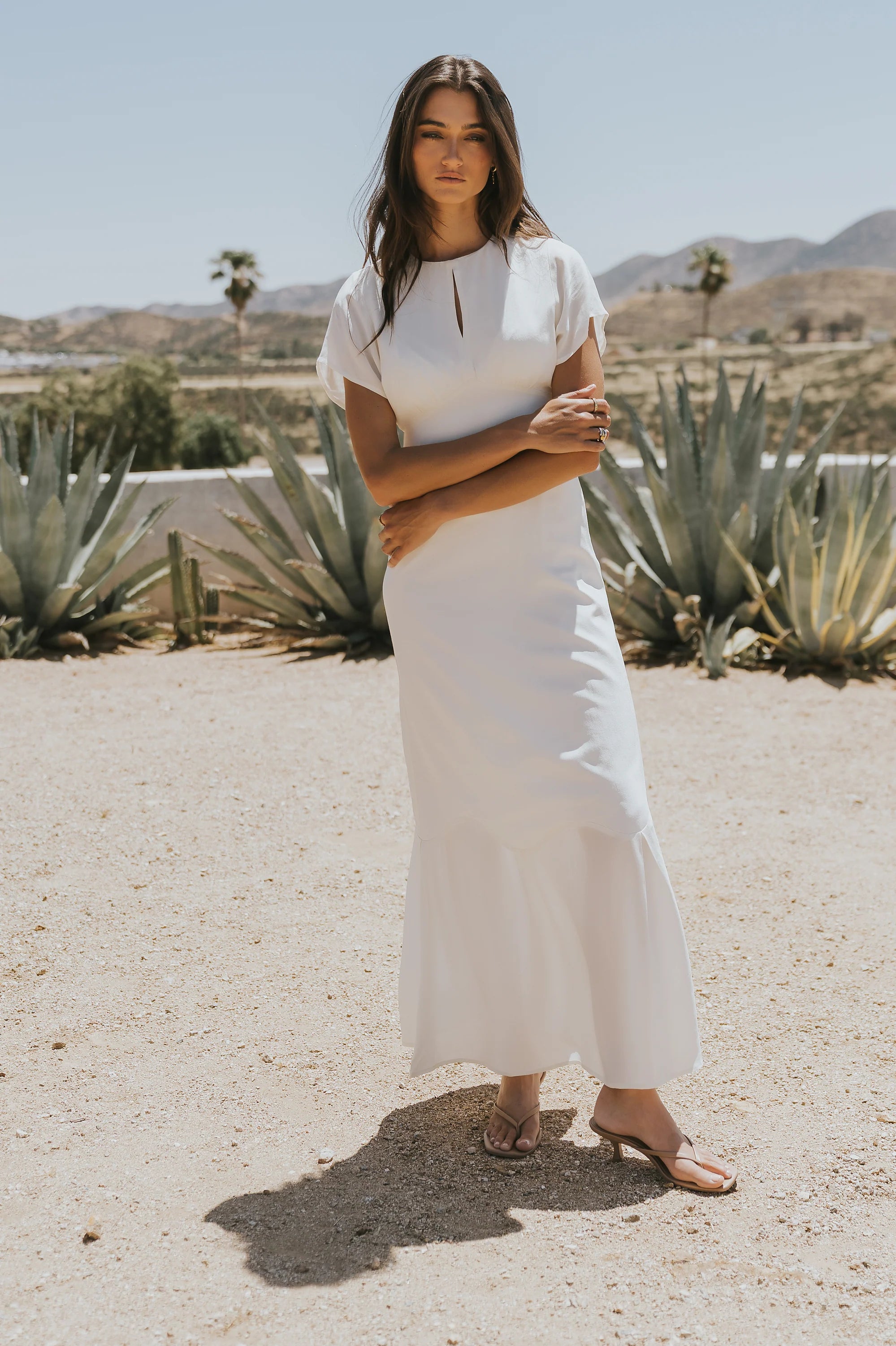 Malia Maxi Dress in Off White