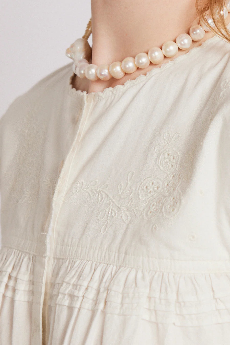 embroidered genevieve mini dress