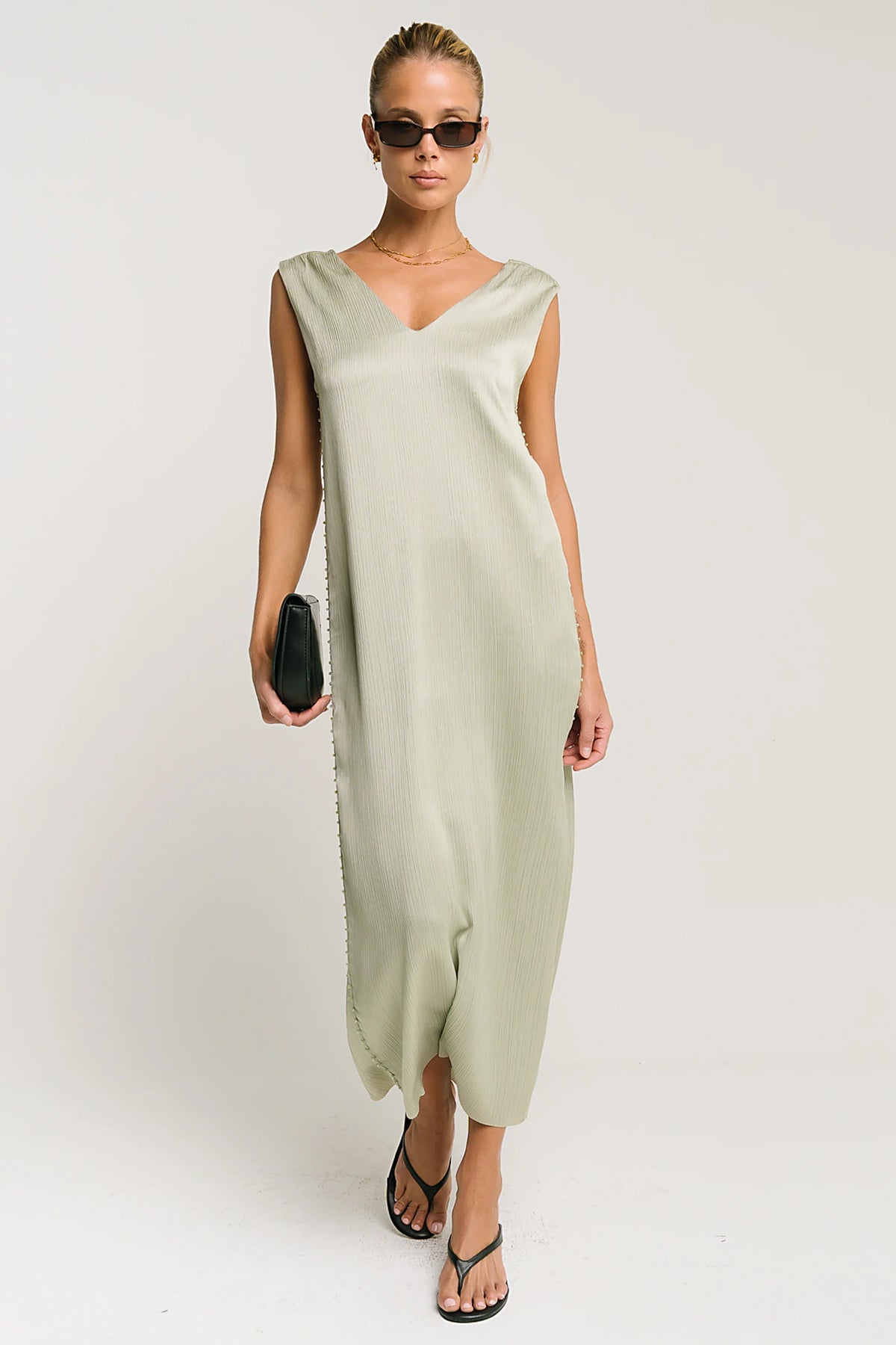 Helena Midi Dress in Sage