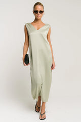 Helena Midi Dress in Sage