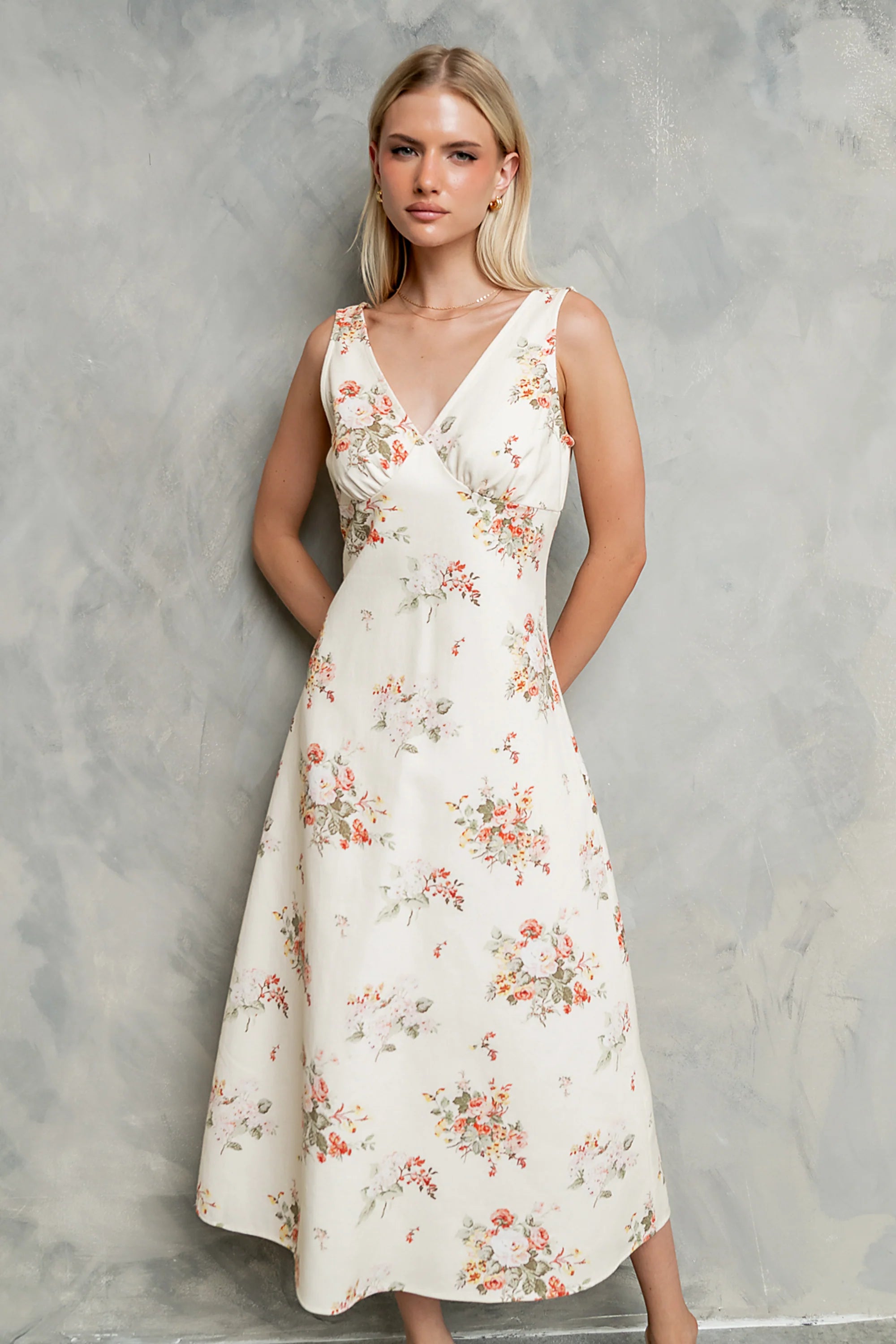 Jaylen Floral Midi Dress