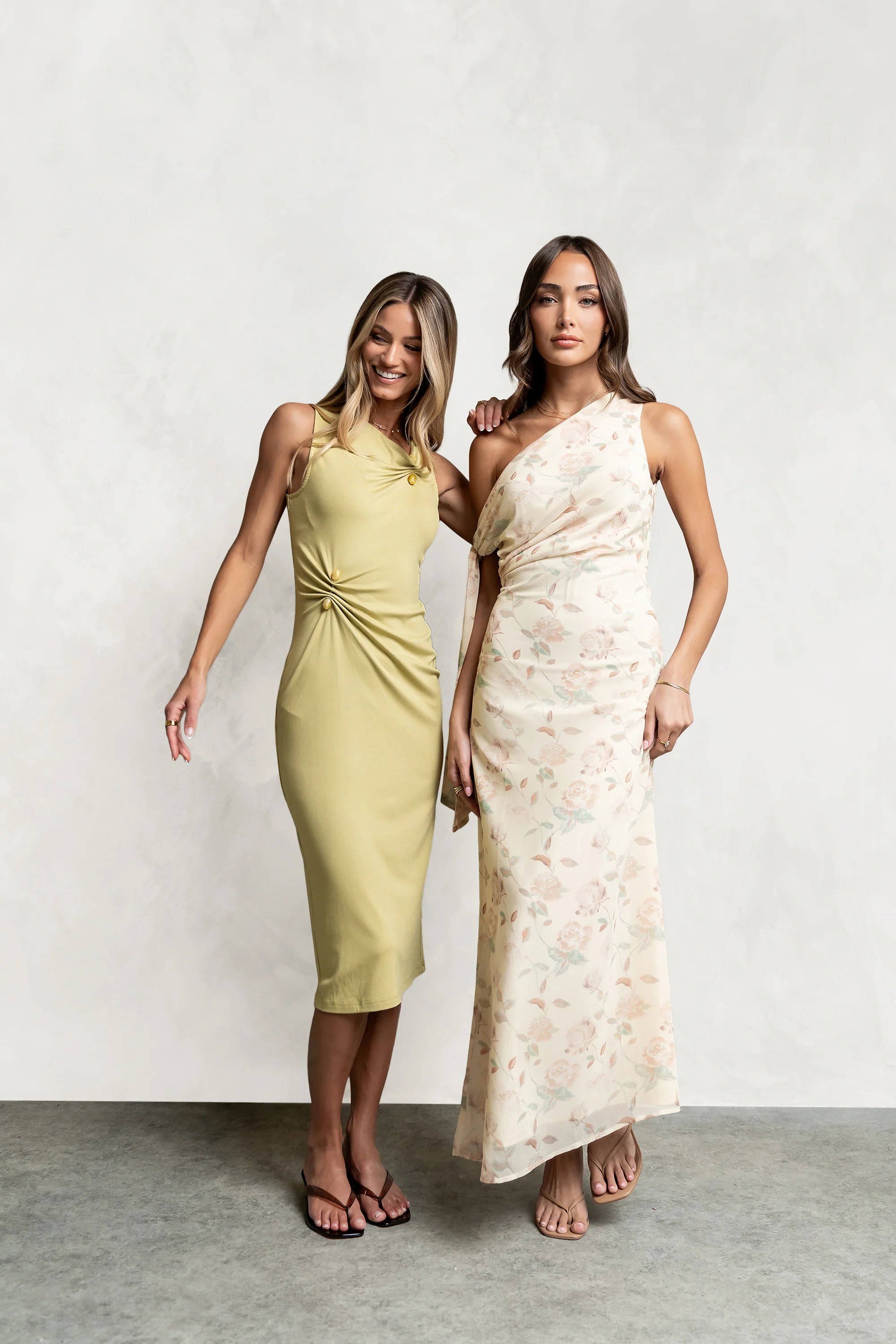 Lopez Ruched Midi Dress