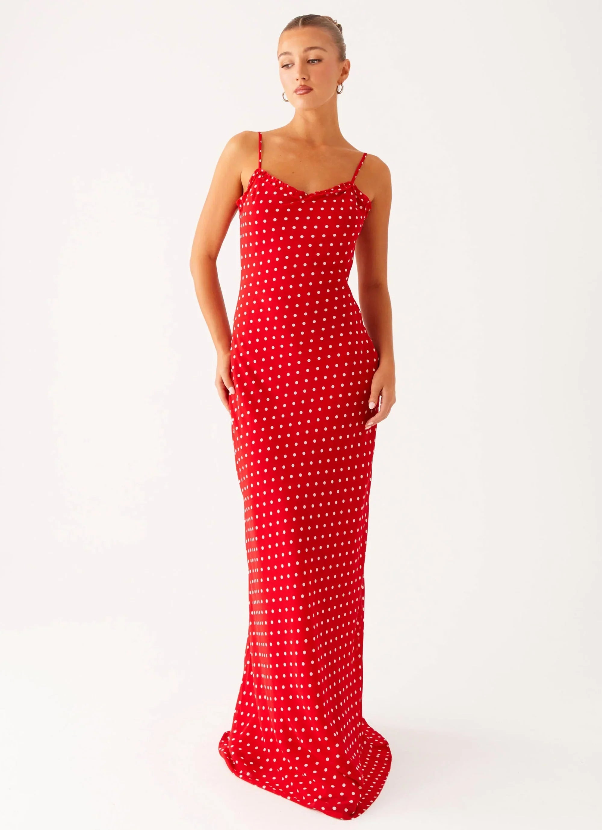 Pareo Maxi Dress - Red Polka Dot