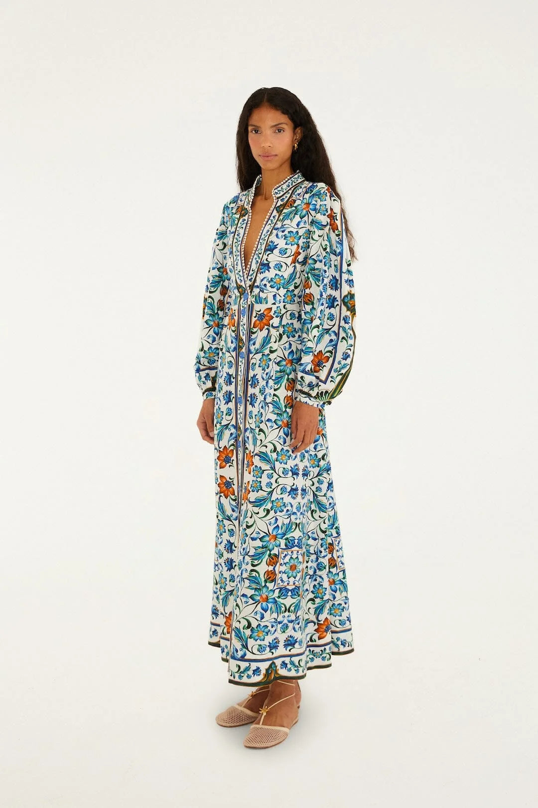 Off-White Flora Tile Maxi Dress