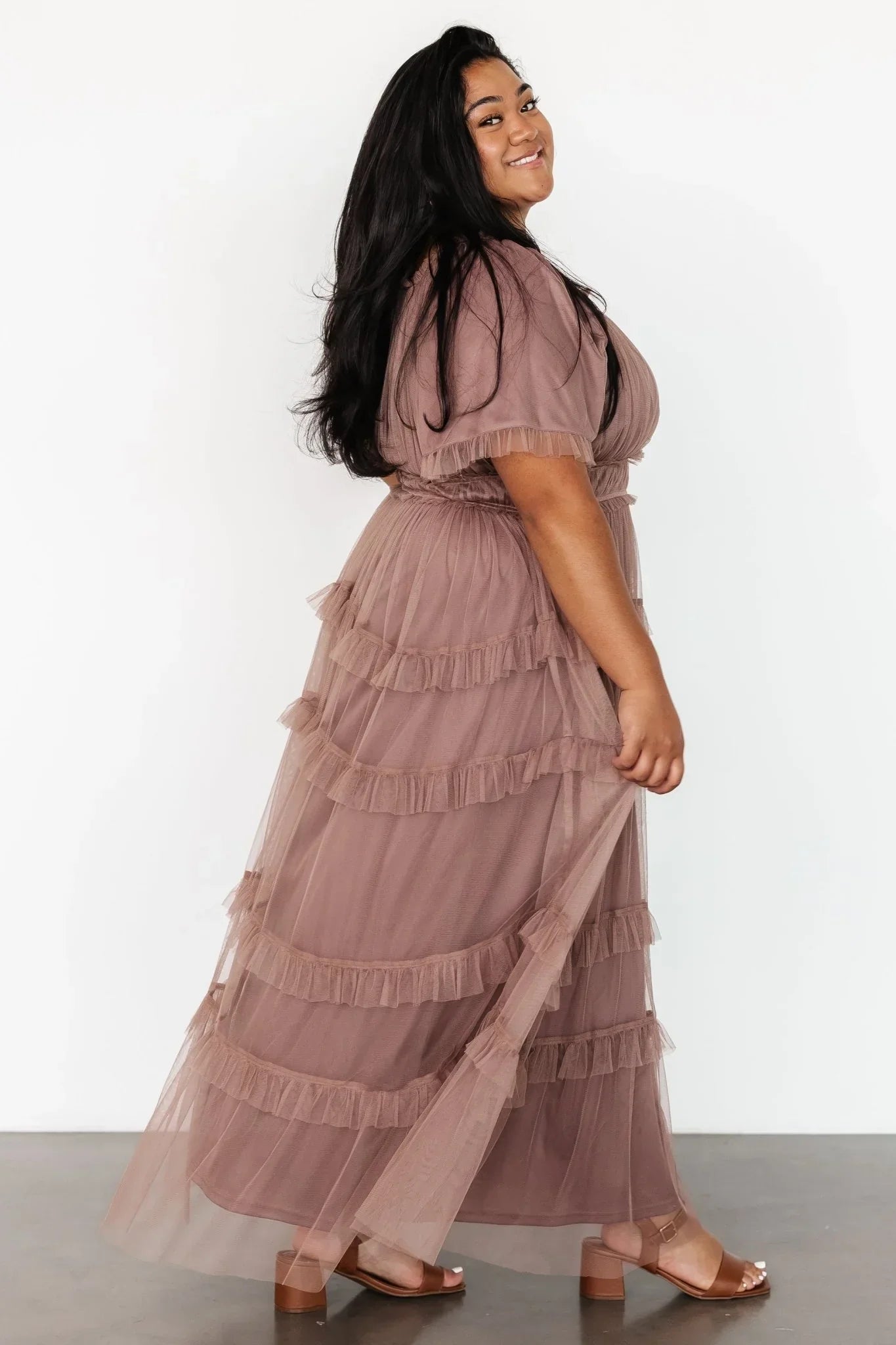 Magdalena Tulle Maxi Dress | Mink