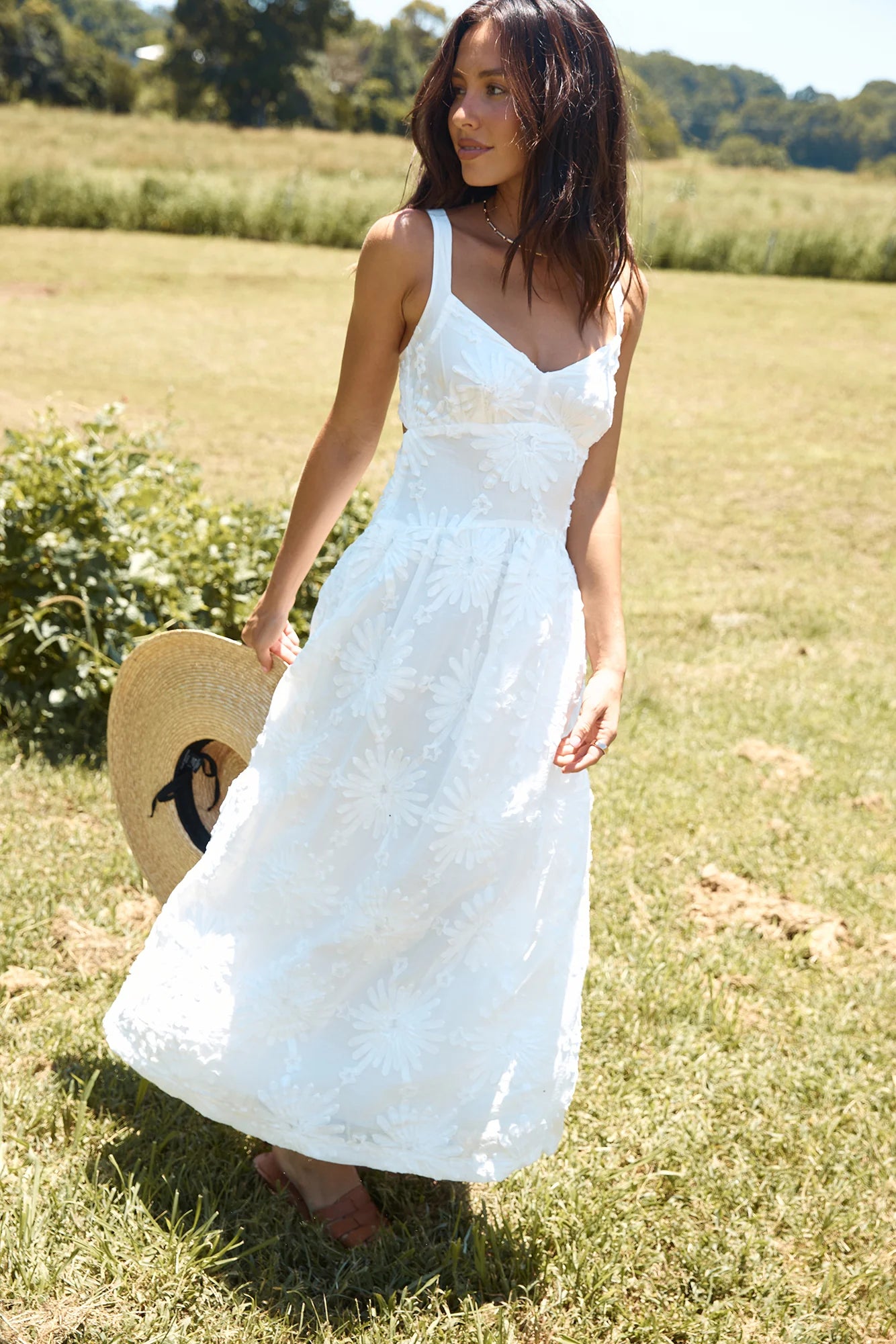 Porcelain Princess Maxi Dress White