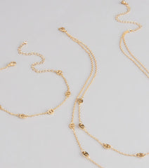 Twice As Chic Layered Necklace And Bracelet Set
