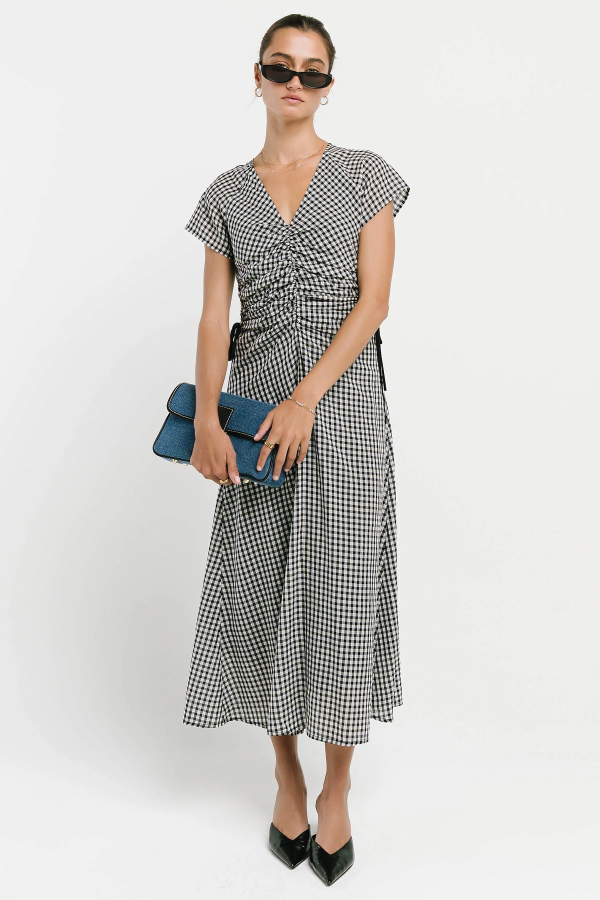 Jacqueline Gingham Midi Dress